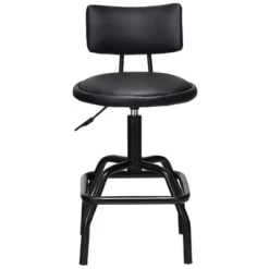 Costway Adjustable Swivel Bar Stool PU Leather Steel Frame Chair W/Backrest&Footrest Low Back -Costway GUEST 9f2b1e54 8f7c 437a 91a8 7048141bfd85