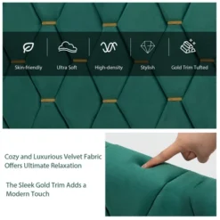 Costway Upholstered Platform Bed Frame Adjustable Headboard Footboard Modern Green 17 Costway Upholstered Platform Bed Frame Adjustable Headboard Footboard Modern Green -Costway GUEST 9f543863 fcc4 428e a634 9d5bbf66cd6d