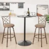 Costway Set Of 2 24/30 Inch Adjustable Swivel Barstools Metal Dining Chairs Brown -Costway GUEST 9f5b6b18 623a 4233 84f6 31d3ce25dc4d