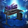 Costway 55'' Gaming Desk T-Shaped Computer Desk W/Full Desk Mouse Pad&Gaming Handle Rack -Costway GUEST a0a907aa bd16 4995 b32d fc306197feb8
