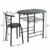 Costway 3 Pcs Dining Set 2 Chairs And Table Compact Bistro Pub Breakfast Home Kitchen