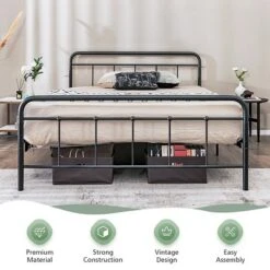 Costway Full Size Heavy Duty Metal Bed Frame Headboard Platform Mattress Foundation -Costway GUEST a15db28c 08a7 44c7 81a8 7d178c54fd81