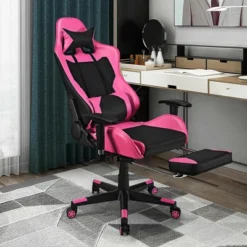 Costway Gaming Chair Massage Reclining Racing Office Computer Chair With Footrest Pink 13 Costway Gaming Chair Massage Reclining Racing Office Computer Chair With Footrest Pink -Costway GUEST a165aa62 7704 42ae b621 a1f9015814bb