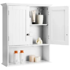 Costway Wall Mount Bathroom Cabinet Storage Organizer Medicine Cabinet White -Costway GUEST a171e4da 4a70 4f85 b6d4 c3d9fa142470