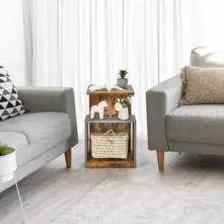 Costway 3 Tier Sofa Side End Table Storage Shelf Accent Compact For Living Room Bedroom -Costway GUEST a20de457 4e4e 4c1b a29a 7f8cb0fe4376