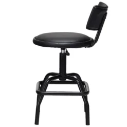 Costway Adjustable Swivel Bar Stool PU Leather Steel Frame Chair W/Backrest&Footrest Low Back -Costway GUEST a381f977 36aa 4339 b9fe f11fd89b9192