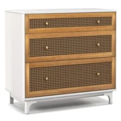 Costway 3-Drawer Rattan Dresser Modern Closet Chest Storage Cabinet Living Room Entryway -Costway GUEST a3b1abef f65c 4e20 82ee 5b5782a31bb1