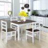 Costway 5pcs Dining Set Solid Wood Compact Kitchen Table & 4 Chairs Modern -Costway GUEST a3c1672a fd9e 4e4b 9f00 4ec12f9cef37