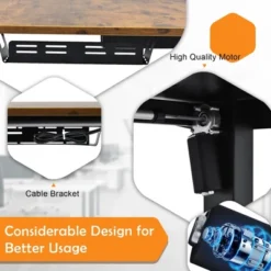 55''x28'' Electric Standing Desk Height Adjustable Sit Stand Desk W/USB Port BrownBlack -Costway GUEST a3f2dc5d 26f9 4ce9 80f4 45c1a9775ad8