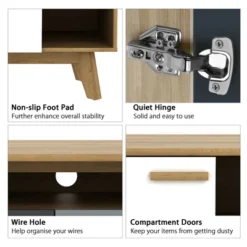 Costway TV Stand For TVs Up To 65'' Entertainment Center Console W/ Adjustable Shelf -Costway GUEST a4784c3e 5001 4266 bd4e 5546e26e918f
