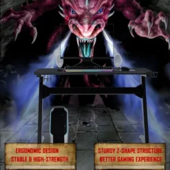 Gaming Desk Computer Studio Desk PC Table Z Shape Gamer Workstation W/Mousepad -Costway GUEST a5635a76 e7cb 46e8 82c5 af44194263df