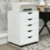 Costway 5 Drawer Dresser Storage Cabinet Chest W/Wheels For Home Office White 1 Costway 5 Drawer Dresser Storage Cabinet Chest W/Wheels For Home Office White -Costway GUEST a5b1aedc 6dfd 4aaa bd02 8619b657a2b3