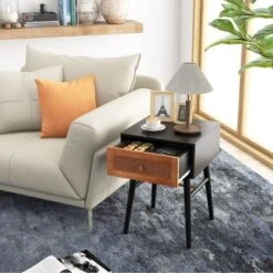 Costway Nightstand Modern Bedside End Table With Storage Drawer & Solid Wood Legs -Costway GUEST a608a714 5791 48c1 af71 c8f88a3657b1