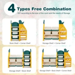 Costway 3-in-1 Kids Toy Storage Organizer Bookshelf Corner Rack W/ Plastic Bins 17 Costway 3-in-1 Kids Toy Storage Organizer Bookshelf Corner Rack W/ Plastic Bins -Costway GUEST a6188a9a edfb 4e79 9aa3 33f73c44f351