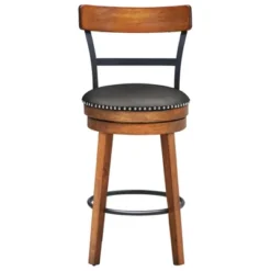 Costway 25.5'' BarStool Swivel Counter Height Kitchen Dining Bar Chair W/Rubber Wood Legs -Costway GUEST a664eb95 43f6 4c91 ba56 1b5c3bc08a7a