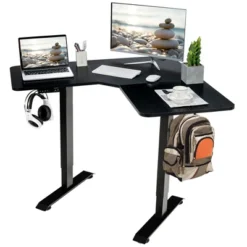 Costway L Shaped Electric Adjustable Standing Desk W/ Controller 2 Hooks BlackRustic 23 Costway L Shaped Electric Adjustable Standing Desk W/ Controller 2 Hooks BlackRustic -Costway GUEST a690968e e64d 4a0b 8f75 28f6381dbf4d