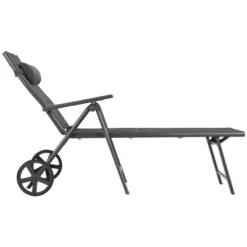 Costway 2PCS Patio Reclining Chaise Lounge Padded Chair Aluminum Adjust Pillow -Costway GUEST a6acd6e1 6058 40eb 949b 9946129ff140