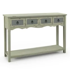 Costway Farmhouse Console Table 48'' Entryway Table With 2 Drawers & Open Storage Shelf -Costway GUEST a74ee243 a182 4305 8d98 631ad5ea65f5