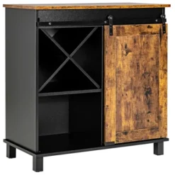 Costway Kitchen Buffet Storage Cabinet Sideboard W/Sliding Barn Door Wine Rack -Costway GUEST a751a29b 98b4 4d57 91f7 7b9c6bb420f9