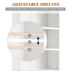 Costway Bookcase Shelving Storage Wooden Cabinet Unit Standing Display Bookcase W/Doors -Costway GUEST a8eee217 7235 44a3 8e5e 68e77e3af9c6