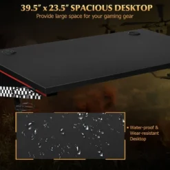 Costway Gaming Desk Home Office PC Table Computer Desk With Cup Holder & Headphone Hook -Costway GUEST a9026b5b 0d7e 4c1d 83b4 6a3f9e524cdf