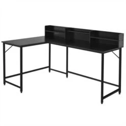 Costway 65.5'' L-shaped Computer Desk Home Office Corner Table W/Bookshelf -Costway GUEST a9406f8c a14f 4ad2 af93 9fc7610e8a1a