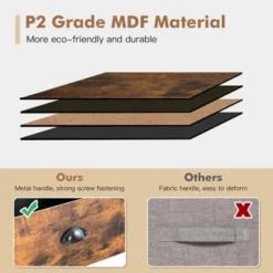 Costway 6-Drawer Dresser 2-Tier Fabric Storage Tower W/wooden Top Chest Organizer Unit -Costway GUEST a9eb6b84 e039 42b0 bf4f 7027fd3c4c40