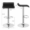 Costway Set Of 2 Swivel Bar Stool PU Leather Adjustable Kitchen Counter Bar Chairs Black Low Back -Costway GUEST aa538a19 3bf7 459f b75a 9622442b0777