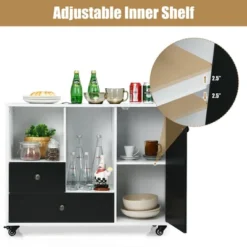 Costway Lateral Mobile Filing Cabinet Large Printer Stand W/ 2 Drawers -Costway GUEST aae23934 4241 4f74 84b7 c77981a426be