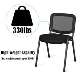 Costway Set Of 5 Conference Chair Mesh Back Office Waiting Room Guest Reception Black -Costway GUEST ab0abab1 5aef 45b2 890b f5adbe3689cd