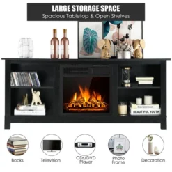 Costway 58'' 2-Tier Fireplace TV Stand W/18'' 1500W Electric Fireplace 65'' -Costway GUEST ab2f9b9a 6175 4bdc 939b 62b4635cd4f8