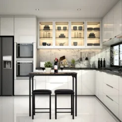 Costway 3 PCS Counter Height Dining Set Faux Marble Table 2 Chairs Kitchen Bar Furniture -Costway GUEST ab4eb1eb 85dd 494a 9b7c dcaff3b8bf65