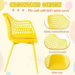 Costway 4 PCS Kids Chair Set Child-Size Chairs With Metal Legs Toddler Furniture Colorful -Costway GUEST abc8da25 02fb 47ce b3f3 f460091f1fa5