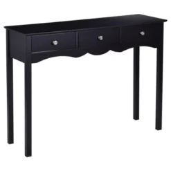 Costway Console Table Hall Table Side Table Desk Accent Table 3 Drawers Entryway Black 17 Costway Console Table Hall Table Side Table Desk Accent Table 3 Drawers Entryway Black -Costway GUEST abcff144 810c 438b 8fd7 e07bcbd4c12b