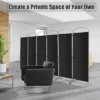 Costway 6 Panels Folding Privacy Screen 6 Ft Tall Fabric Privacy Screen For Home -Costway GUEST acf34746 a89b 4275 b7f0 9a45a5824662