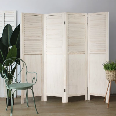 Costway 4 Panel Folding Privacy Room Divider Screen Home Furniture 5.6 Ft Tall White 8 Costway 4 Panel Folding Privacy Room Divider Screen Home Furniture 5.6 Ft Tall White - Image 6