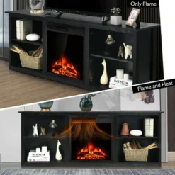 Costway 70'' 2-Tier TV Fireplace Stand W/22.5'' Electric Fireplace Up To 75'' 17 Costway 70'' 2-Tier TV Fireplace Stand W/22.5'' Electric Fireplace Up To 75'' -Costway GUEST ad1db428 9629 417c 9316 002a476e8d41