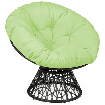 Costway Rattan Papasan Chair Ergonomic Chair 360-degree Swivel Soft Cushion Garden Red BlackGreen 13 Costway Rattan Papasan Chair Ergonomic Chair 360-degree Swivel Soft Cushion Garden Red BlackGreen - Image 11