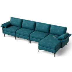 Costway Modern Modular L-shaped Sectional Sofa W/ Reversible Chaise & 4 USB Ports 21 Costway Modern Modular L-shaped Sectional Sofa W/ Reversible Chaise & 4 USB Ports -Costway GUEST ad5a6f47 10ed 4914 b05c 4f2163fb41fd
