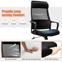 Costway Adjustable Mesh Office Task Chair Heating Lumbar Support Headrest GreyBlack -Costway GUEST adae9327 b5c0 4020 823f 0f2f217d8832