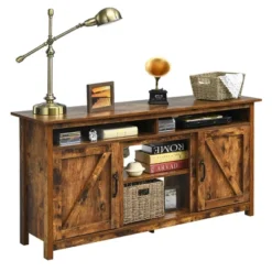 Costway 60''Industrial TV Stand Entertainment Console Center W/ Shelve & Cabinet -Costway GUEST adc4dd31 eae6 4621 b015 d205ddc226f8