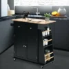 Costway Rolling Kitchen Island Utility Trolley Cabinet Storage Spice Towel Rack -Costway GUEST addc7355 8589 4f94 b252 1b43596cabef