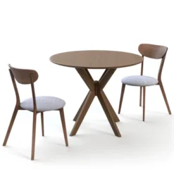 Costway 3 PCS Dining Table Set Modern Round Kitchen Table And Chairs Set For Dining Room -Costway GUEST aea69786 3927 40ec a815 2fc94b9b8756
