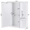 Costway Bathroom Cabinet Single Door Shelves Wall Mount Cabinet W/ Mirror Organizer -Costway GUEST aed51b1b d9d4 488f 969c 718db5aeacde