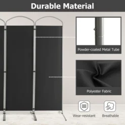 Costway 4 Panels Folding Room Divider 6 Ft Tall Fabric Privacy Screen Black/Brown/Grey/White 20 Costway 4 Panels Folding Room Divider 6 Ft Tall Fabric Privacy Screen Black/Brown/Grey/White -Costway GUEST aeed05d0 be5c 4b0b 8e6b 797e4e488060