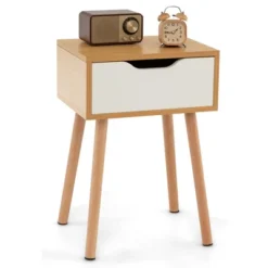 Costway Nightstand End Side Sofa Table Storage Drawer Living Room With Solid Wood Leg -Costway GUEST af22372a f96e 4b19 b6b8 a74abcc1f506