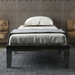 Costway Twin Size 14'' Wooden Bed Frame Mattress Platform Wood Slats Support EspressoNatural -Costway GUEST af3a2916 6b3c 4118 88ca ad2547318ac4