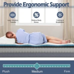 Costway Twin XL Adjustable Bed Mattress 3D CNC Cutting & Jacquard Fabric Cover -Costway GUEST af8057d6 dfc6 4420 8466 db67b403d1d8