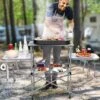 Costway Foldable Camping Table Outdoor Kitchen Portable Grilling Stand Folding BBQ Table -Costway GUEST afa6b46c 5bb2 464a 9ef6 13993c07c0f0