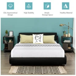 Costway 2 PCS Nightstand Set Modern Side End Table Storage Shelf Grey -Costway GUEST aff2ef68 afb7 4230 bd3e acb74a3107e8